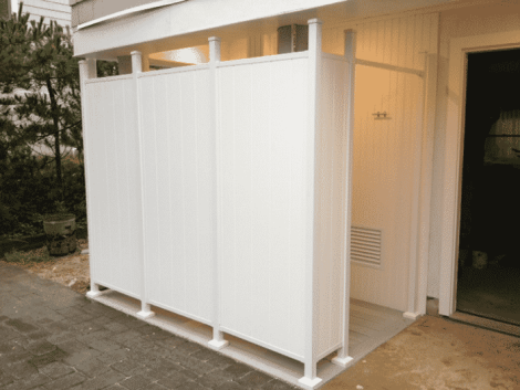 custom outdoor shower enclosure